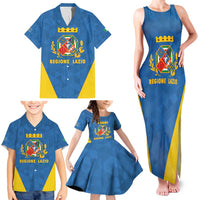 Personalized Italy Lazio Family Matching Tank Maxi Dress and Hawaiian Shirt Inspiration Flags Style