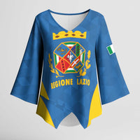 Personalized Italy Lazio Kimono Sleeve Blouse Inspiration Flags Style - Wonder Print Shop