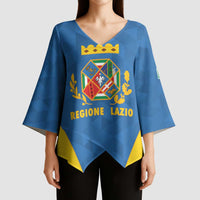 Personalized Italy Lazio Kimono Sleeve Blouse Inspiration Flags Style - Wonder Print Shop