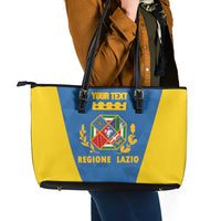 Personalized Italy Lazio Leather Tote Bag Inspiration Flags Style