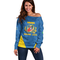 Personalized Italy Lazio Off Shoulder Sweater Inspiration Flags Style
