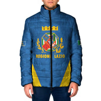 Personalized Italy Lazio Padded Jacket Inspiration Flags Style - Wonder Print Shop