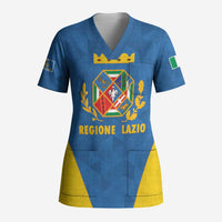 Personalized Italy Lazio Scrub Top Inspiration Flags Style - Wonder Print Shop