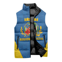 Personalized Italy Lazio Sleeveless Puffer Jacket Inspiration Flags Style - Wonder Print Shop