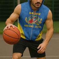 Personalized Italy Lazio Sleeveless Zip Hoodie Inspiration Flags Style - Wonder Print Shop