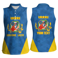 Personalized Italy Lazio Women Sleeveless Polo Shirt Inspiration Flags Style