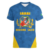 Personalized Italy Lazio Women V-Neck T-Shirt Inspiration Flags Style
