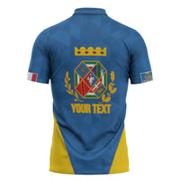 Personalized Italy Lazio Zipper Polo Shirt Inspiration Flags Style - Wonder Print Shop