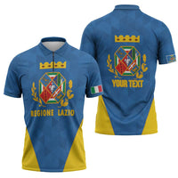 Personalized Italy Lazio Zipper Polo Shirt Inspiration Flags Style - Wonder Print Shop