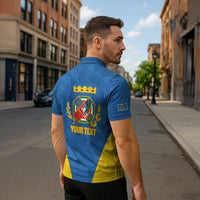 Personalized Italy Lazio Zipper Polo Shirt Inspiration Flags Style - Wonder Print Shop