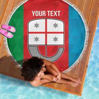 Personalized Italy Liguria Beach Blanket Inspiration Flags Style