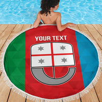 Personalized Italy Liguria Beach Blanket Inspiration Flags Style