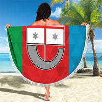 Personalized Italy Liguria Beach Blanket Inspiration Flags Style