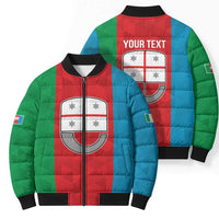 Personalized Italy Liguria Bomber Puffer Jacket Inspiration Flags Style - Wonder Print Shop