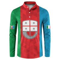 Personalized Italy Liguria Button Sweatshirt Inspiration Flags Style