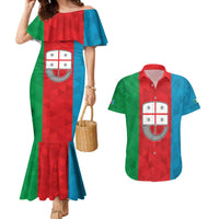Personalized Italy Liguria Couples Matching Mermaid Dress and Hawaiian Shirt Inspiration Flags Style