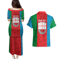 Personalized Italy Liguria Couples Matching Puletasi and Hawaiian Shirt Inspiration Flags Style