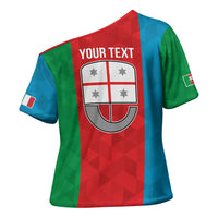 Personalized Italy Liguria Cross Shoulder Shirt Inspiration Flags Style - Wonder Print Shop