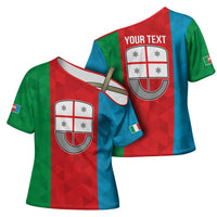 Personalized Italy Liguria Cross Shoulder Shirt Inspiration Flags Style - Wonder Print Shop
