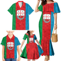 Personalized Italy Liguria Family Matching Mermaid Dress and Hawaiian Shirt Inspiration Flags Style