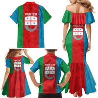 Personalized Italy Liguria Family Matching Mermaid Dress and Hawaiian Shirt Inspiration Flags Style