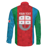 Personalized Italy Liguria Family Matching Off The Shoulder Long Sleeve Dress and Hawaiian Shirt Inspiration Flags Style