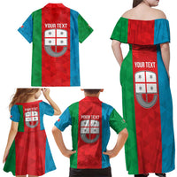 Personalized Italy Liguria Family Matching Off Shoulder Maxi Dress and Hawaiian Shirt Inspiration Flags Style