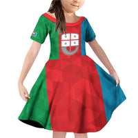 Personalized Italy Liguria Family Matching Off Shoulder Short Dress and Hawaiian Shirt Inspiration Flags Style