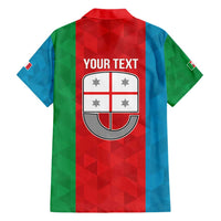 Personalized Italy Liguria Family Matching Short Sleeve Bodycon Dress and Hawaiian Shirt Inspiration Flags Style