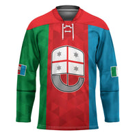 Personalized Italy Liguria Hockey Jersey Inspiration Flags Style - Wonder Print Shop