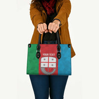 Personalized Italy Liguria Leather Bag Inspiration Flags Style - Wonder Print Shop