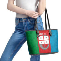 Personalized Italy Liguria Leather Tote Bag Inspiration Flags Style