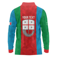 Personalized Italy Liguria Long Sleeve Polo Shirt Inspiration Flags Style