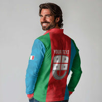 Personalized Italy Liguria Long Sleeve Polo Shirt Inspiration Flags Style