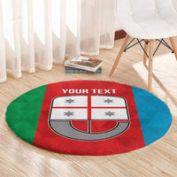 Personalized Italy Liguria Round Carpet Inspiration Flags Style