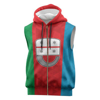 Personalized Italy Liguria Sleeveless Zip Hoodie Inspiration Flags Style - Wonder Print Shop