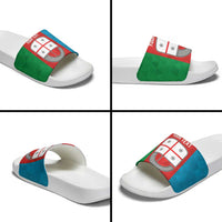 Personalized Italy Liguria Slide Sandals Inspiration Flags Style - Wonder Print Shop