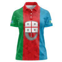 Personalized Italy Liguria Women Polo Shirt Inspiration Flags Style