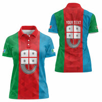 Personalized Italy Liguria Women Polo Shirt Inspiration Flags Style