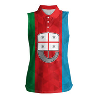 Personalized Italy Liguria Women Sleeveless Polo Shirt Inspiration Flags Style
