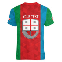 Personalized Italy Liguria Women V-Neck T-Shirt Inspiration Flags Style