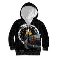 Aland Viking Drakkar Kid Hoodie Viking Blood - Wonder Print Shop