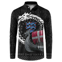 Denmark Viking Drakkar Button Sweatshirt Viking Blood - Wonder Print Shop