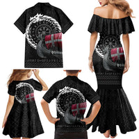 Denmark Viking Drakkar Family Matching Mermaid Dress and Hawaiian Shirt Viking Blood - Wonder Print Shop