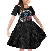 Denmark Viking Drakkar Family Matching Off Shoulder Short Dress and Hawaiian Shirt Viking Blood - Wonder Print Shop