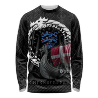 Denmark Viking Drakkar Long Sleeve Shirt Viking Blood - Wonder Print Shop