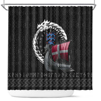 Denmark Viking Drakkar Shower Curtain Viking Blood - Wonder Print Shop