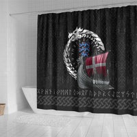 Denmark Viking Drakkar Shower Curtain Viking Blood - Wonder Print Shop