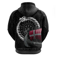 Denmark Viking Drakkar Zip Hoodie Viking Blood - Wonder Print Shop