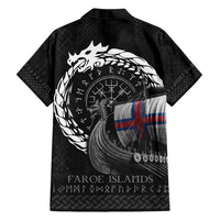 Faroe Islands Viking Drakkar Family Matching Short Sleeve Bodycon Dress and Hawaiian Shirt Viking Blood - Wonder Print Shop